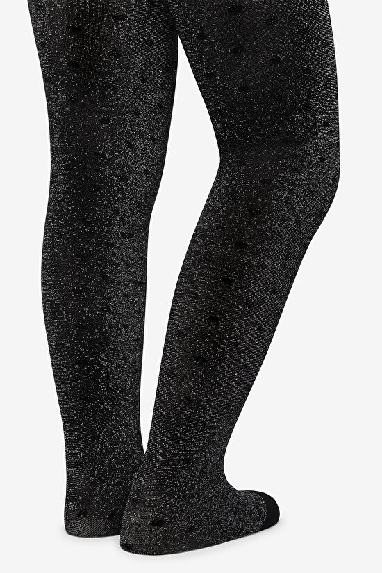 Pretty Shiny Stil Siyah Külotlu Çorap - 5