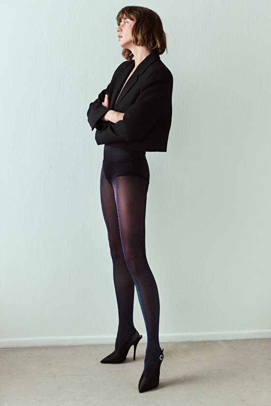 Black Crystal Glow Tights - 3