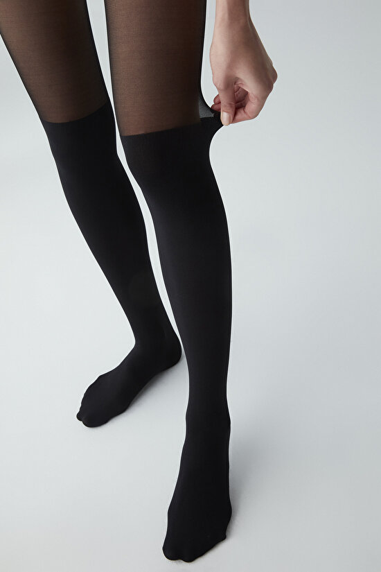 Siyah Çizme Çorap-Pentilicious - 2
