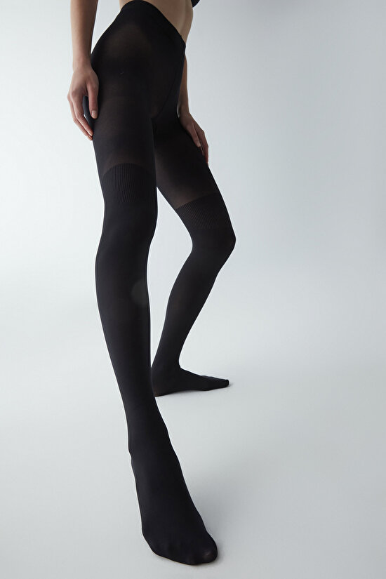 Black Over Knee Tights - 4