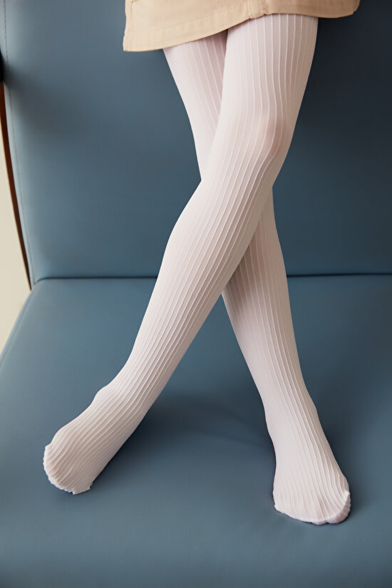 Beyaz Pretty Dorisa Külotlu  Çorap - 1