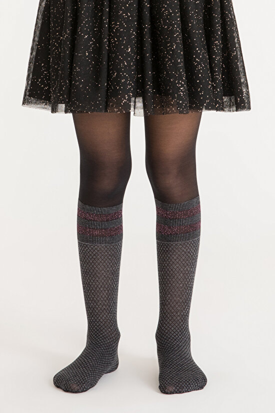 Külmelanj Pretty Shine Stripe Külotlu Çorap - 3