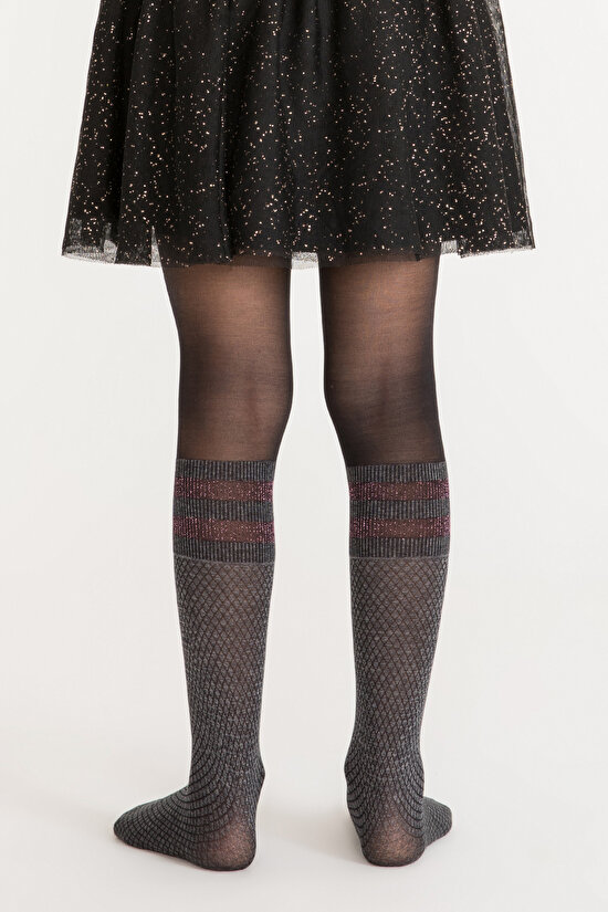 Külmelanj Pretty Shine Stripe Külotlu Çorap - 4