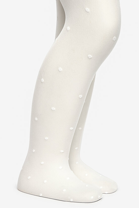 Pretty Still Beyaz Külotlu Çorap - 3