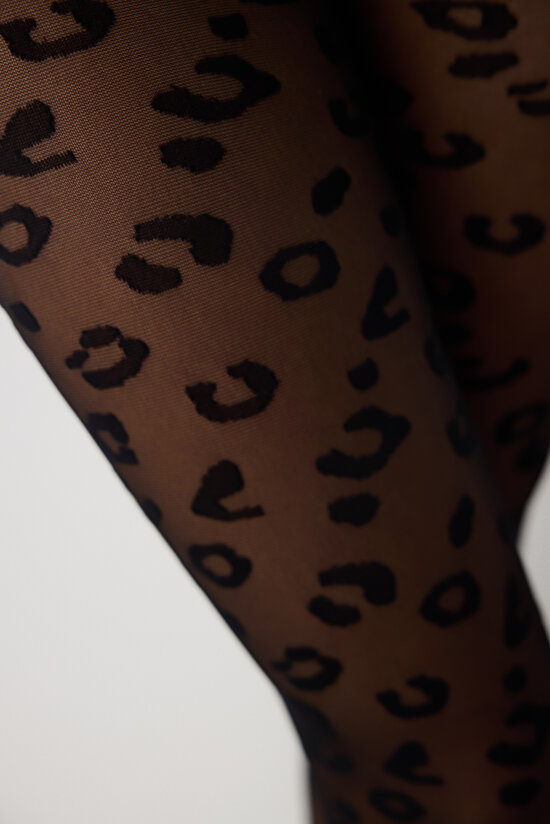 Classy Leopard Black Tights - 3