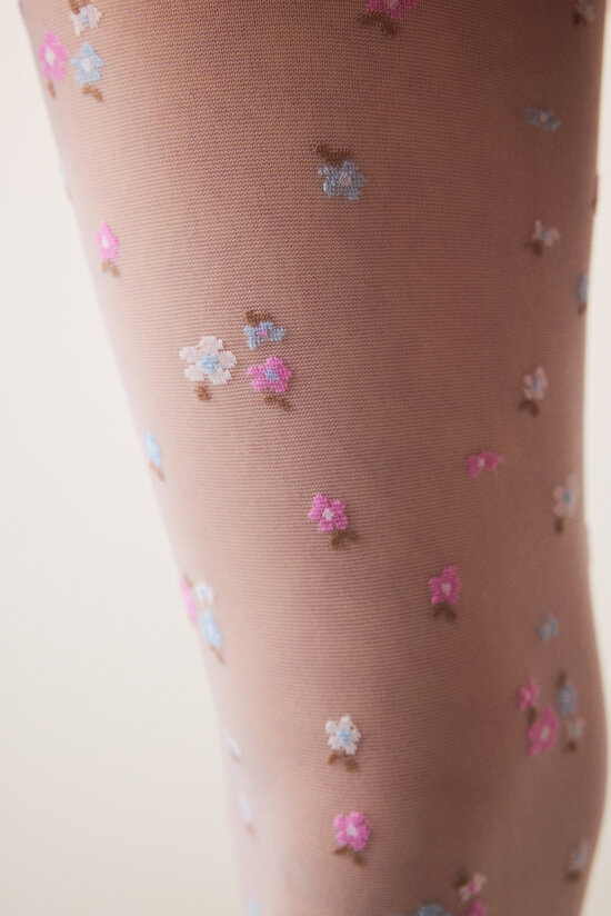 Sweet Daisy White Tights - 3