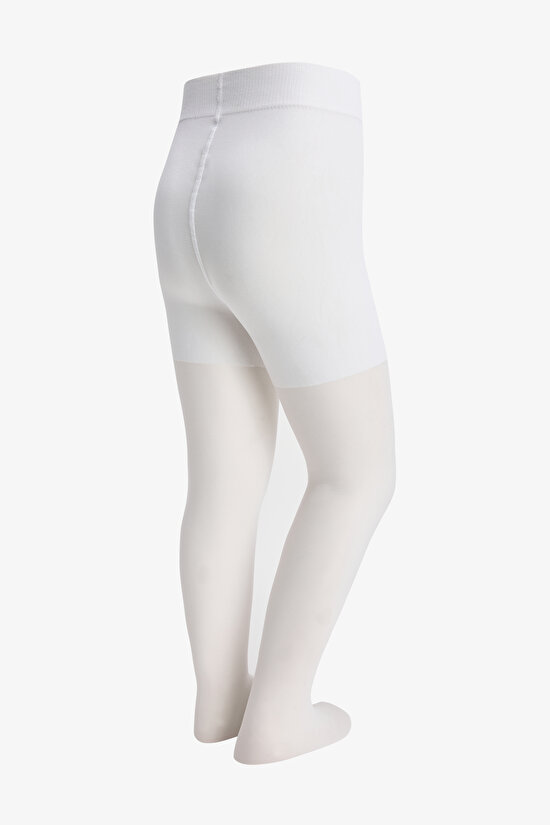 Beyaz Kız Çocuk Pretty School Külotlu Çorap - 4