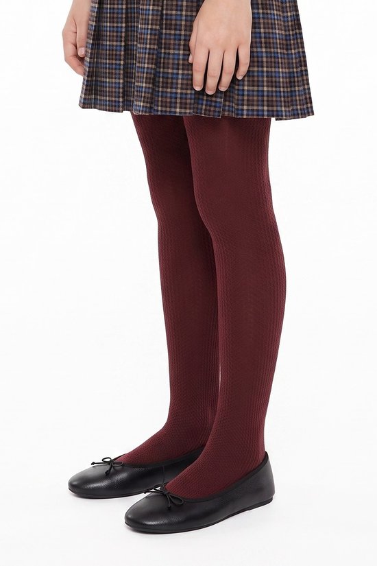 Bordo Pretty Micro Warm Külotlu Çorap - 2