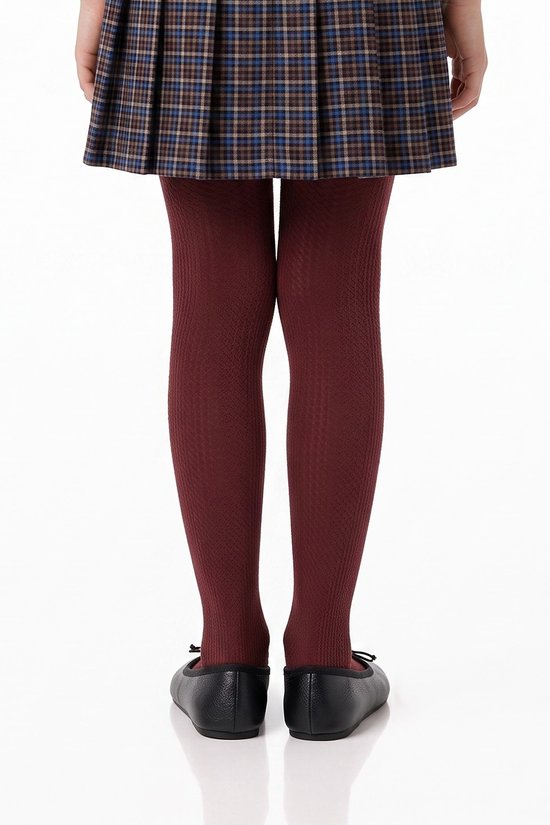 Bordo Pretty Micro Warm Külotlu Çorap - 3