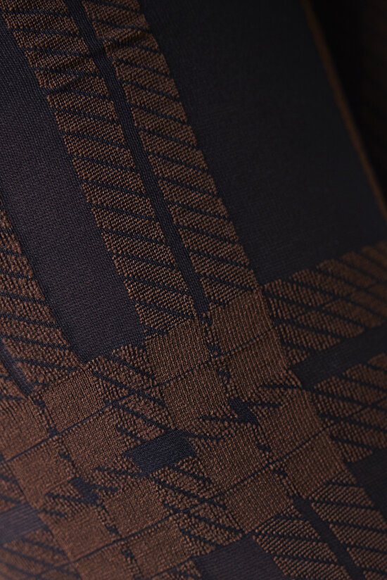 Black Retro Plaid Tights - 4