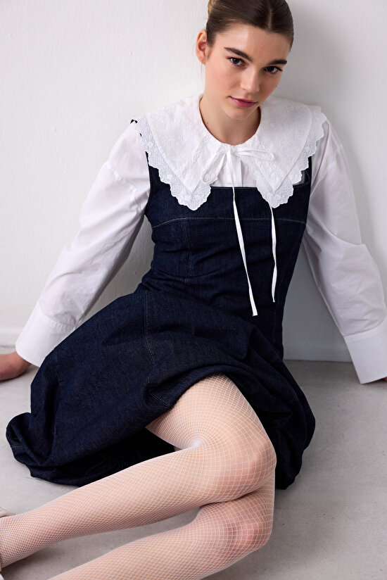 White Fishnet Tights - 3