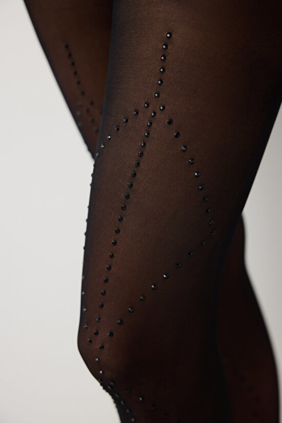 Dimaond Cross Black Tights - 3