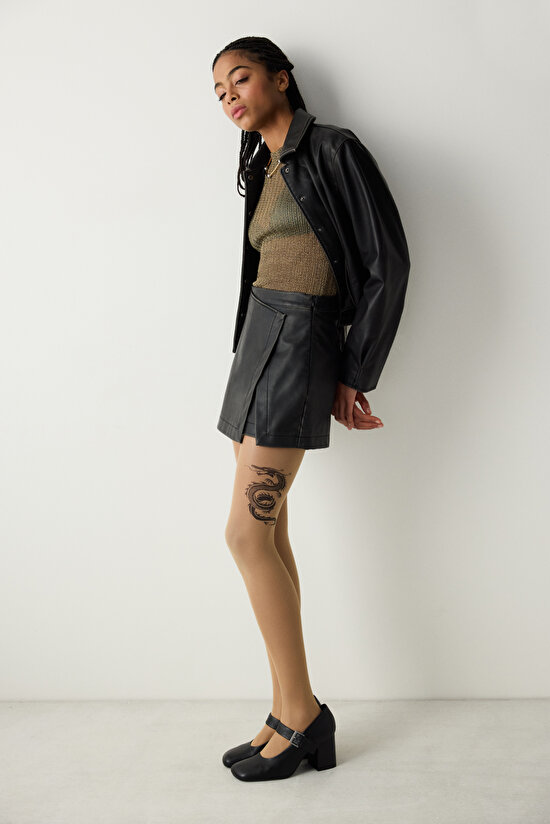 Dragon Tattoo Naturel Ten Külotlu Çorap - 3