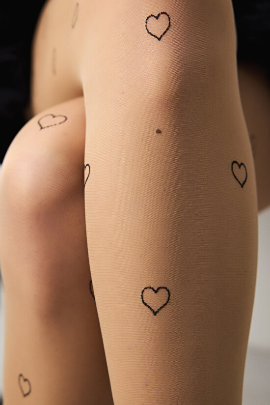 Heart Tattoo Natural Ten Tight - Penti Loves Paris Collection - 4