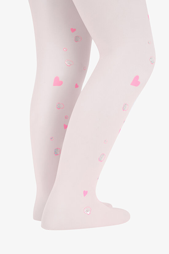 Pretty Pearl Heart Külotlu Çorap - 4