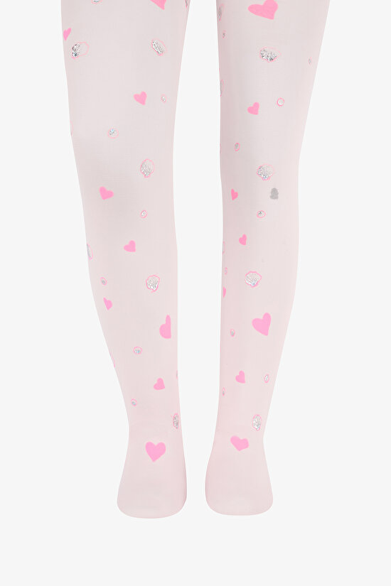 Pretty Pearl Heart Külotlu Çorap - 5