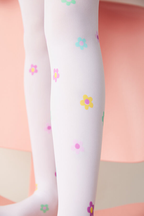 Pretty Colorful Daisy Tights - 1