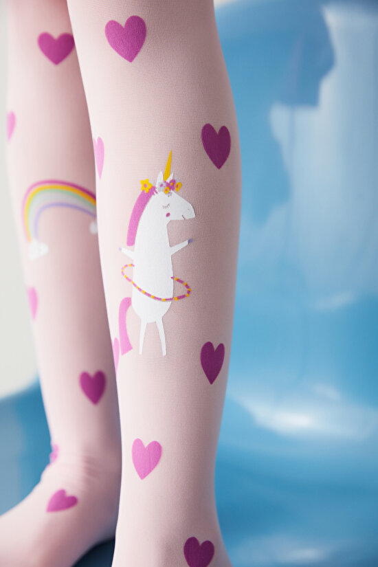 Unicorn Desenli Külotlu Çorap - 4