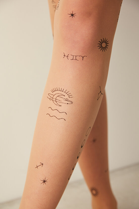 Astrology Ten Rengi Külotlu Çorap - 3