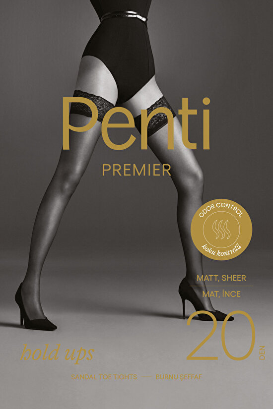 Black Premier Hold Ups Garter - 4