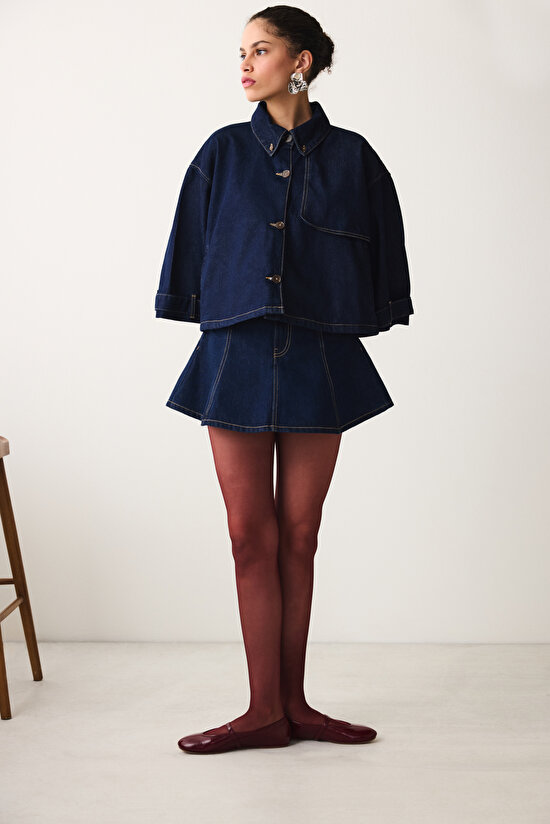 Cream Bordo Külotlu Çorap - 6