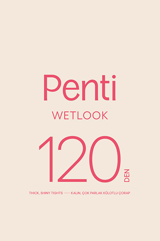 Wet Look Siyah Külotlu Çorap-Pentilicious - 3
