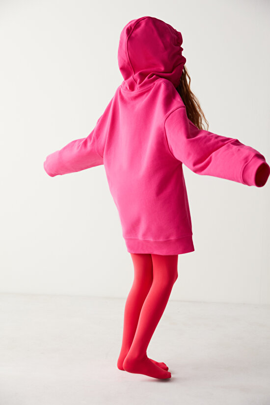 Mercan Rengi Kız Çocuk Termal Külotlu Çorap - 2