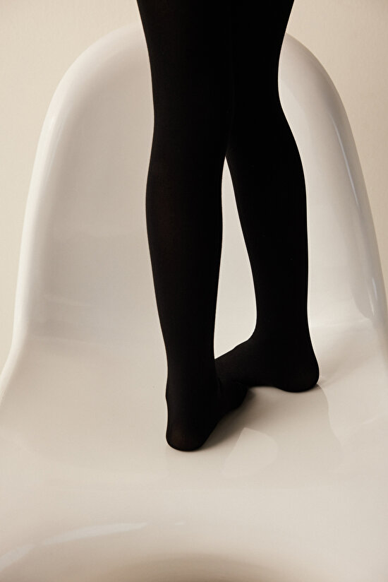 Siyah Termal Külotlu Çorap - 2