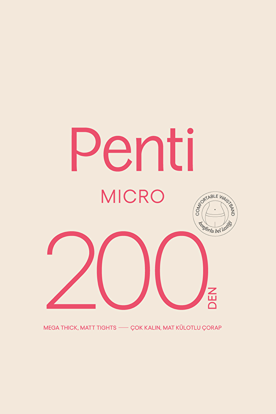 Siyah Micro 200 Külotlu Çorap-Pentilicious - 3