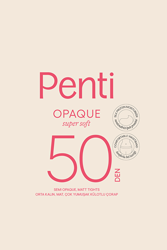 Opak 50 Kahverengi Külotlu Çorap-Pentilicious - 3