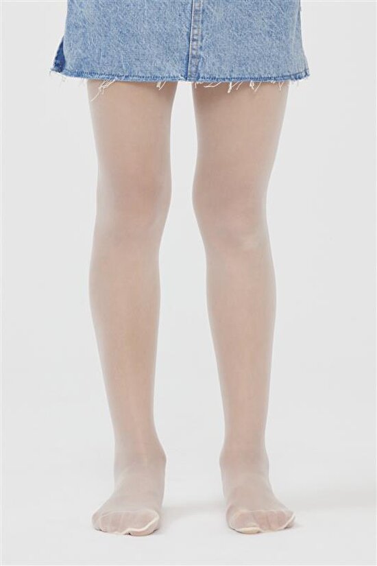 Pretty 20 Beyaz Külotlu Çorap - 1