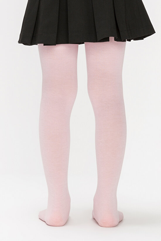 Pembe Kız Çocuk Ekstra Pamuklu Külotlu Çorap - 2