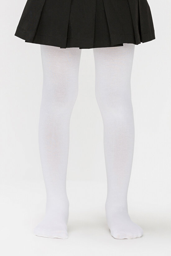 White Bamboo Tights - 1