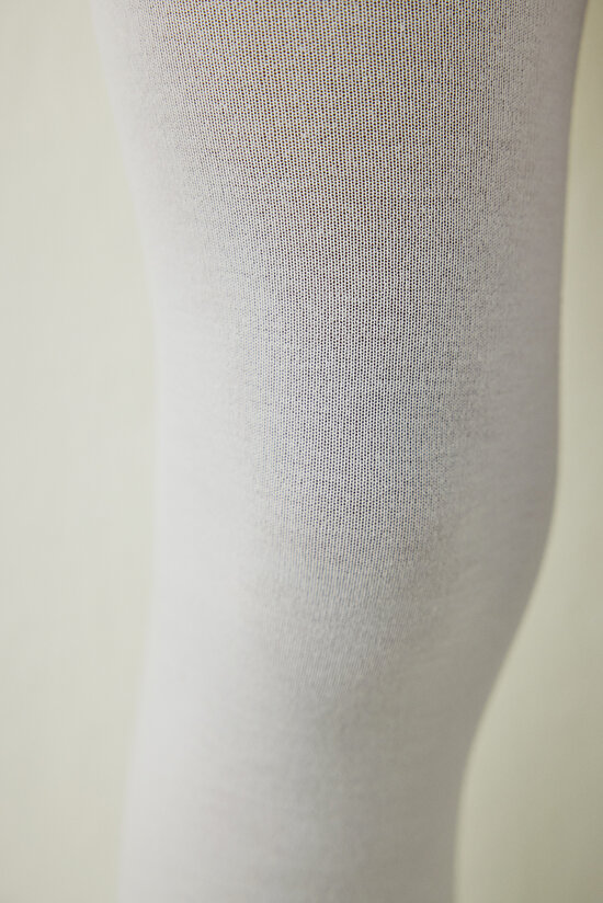 Beyaz Kız Çocuk Bambu Külotlu Çorap - 3