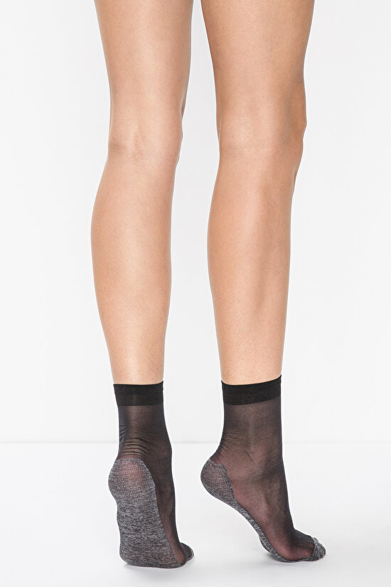 Siyah Konfor Soket Çorap-Pentilicious - 2