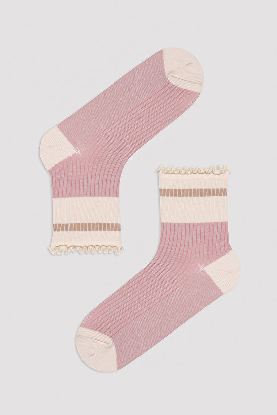 Fırfırlı Soft 2li Soket Çorap - 3