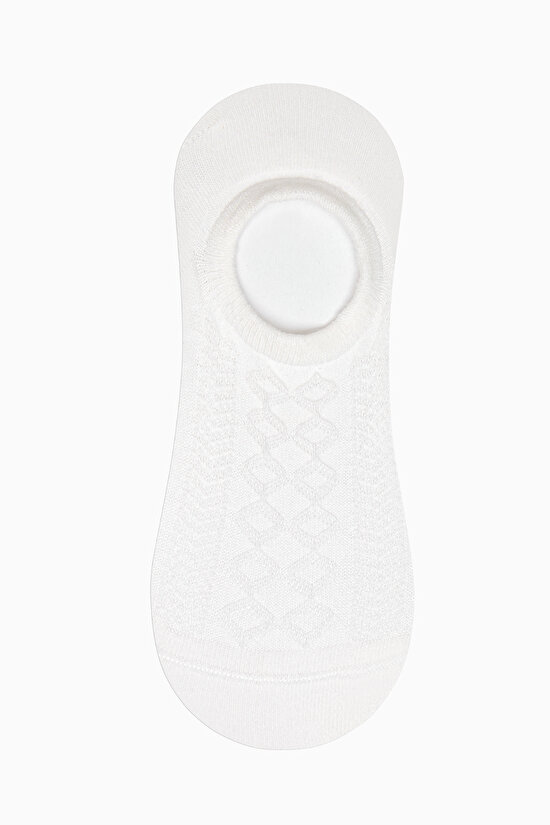 Lemon Jacquard White Yellow 3in1 Sneaker Socks - 3