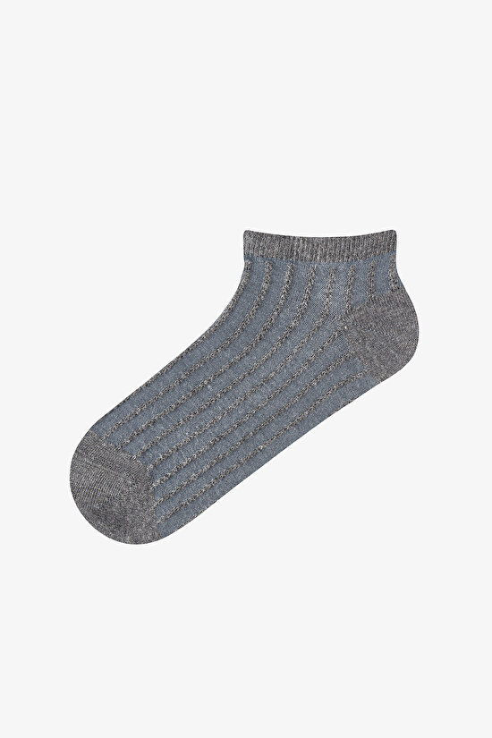 Cream Brown Knitted Jacquard 5 Pack Liner Socks - 2