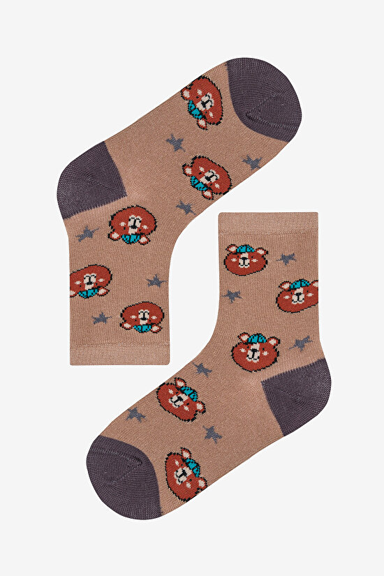 Boys Hello Bear 3in1 Multi Colour Socket Socks - 4