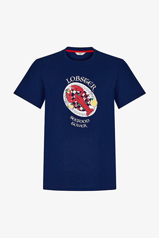 Man Colorful Lobster Tower Shorts Pajama Set - 4