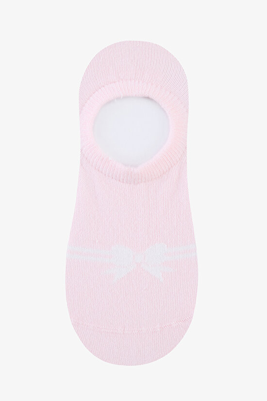 3 Çift Pamuklu Kurdele Desenli Burun Dikişsiz Sneaker Çorap - 3