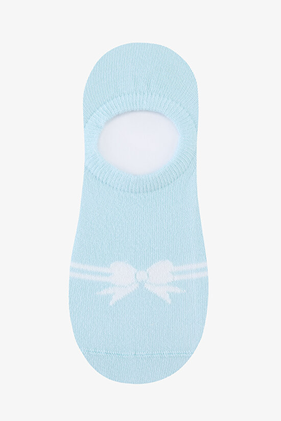 3 Çift Pamuklu Kurdele Desenli Burun Dikişsiz Sneaker Çorap - 4