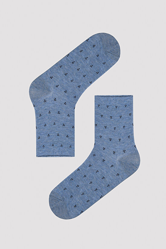 Mini Diamond Lacivert-Pembe 3lü Soket Çorap - 2