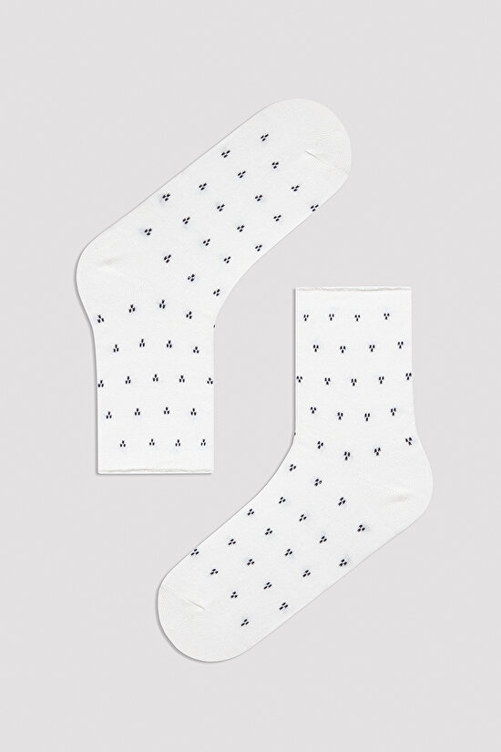 Mini Diamond Lacivert-Pembe 3lü Soket Çorap - 4