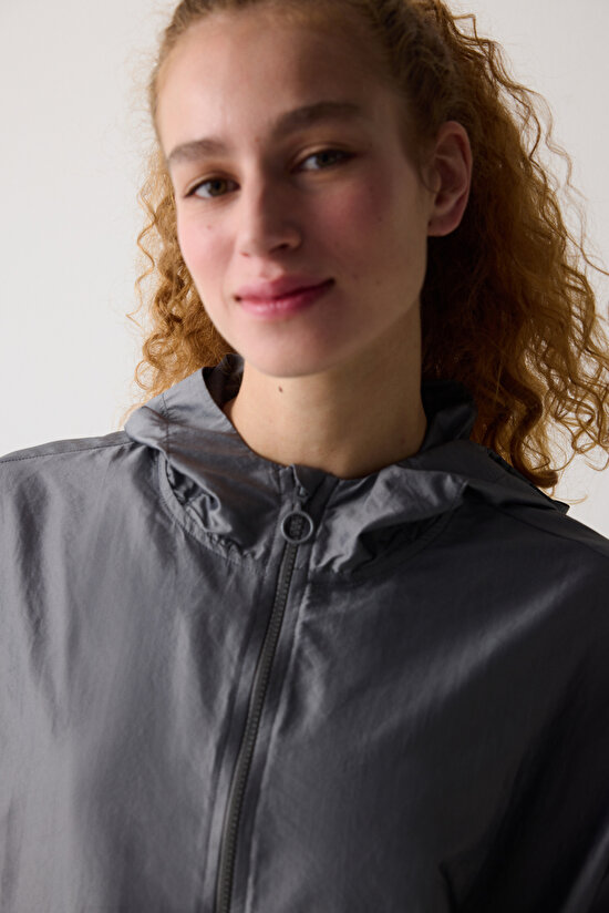 Metalik Paraşüt Kumaş Parlak Rüzgarlık - 7