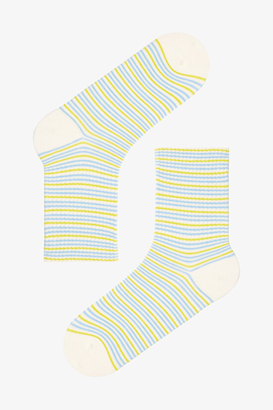 2 Çift Organik Pamuk Çiçek Desenli Soket Çorap- Inspired by Flora - 3