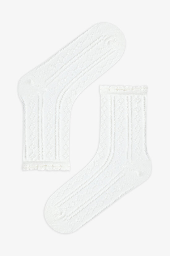 5 Pairs of Cotton Self-Patterned Socket Socks - 4