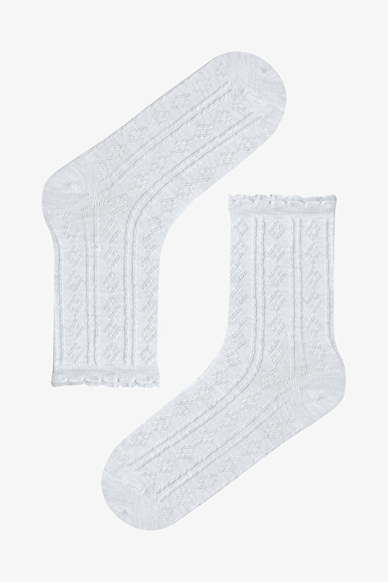 5 Pairs of Cotton Self-Patterned Socket Socks - 5