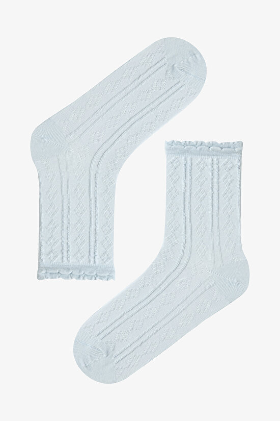 5 Pairs of Cotton Self-Patterned Socket Socks - 6
