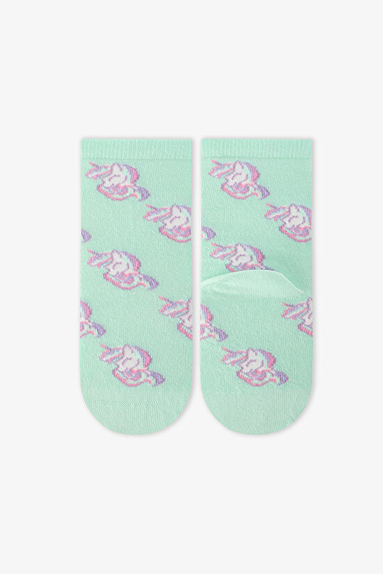 Renkli Kız Çocuk Cutie Unicorn 4'lü Soket Çorap - 2